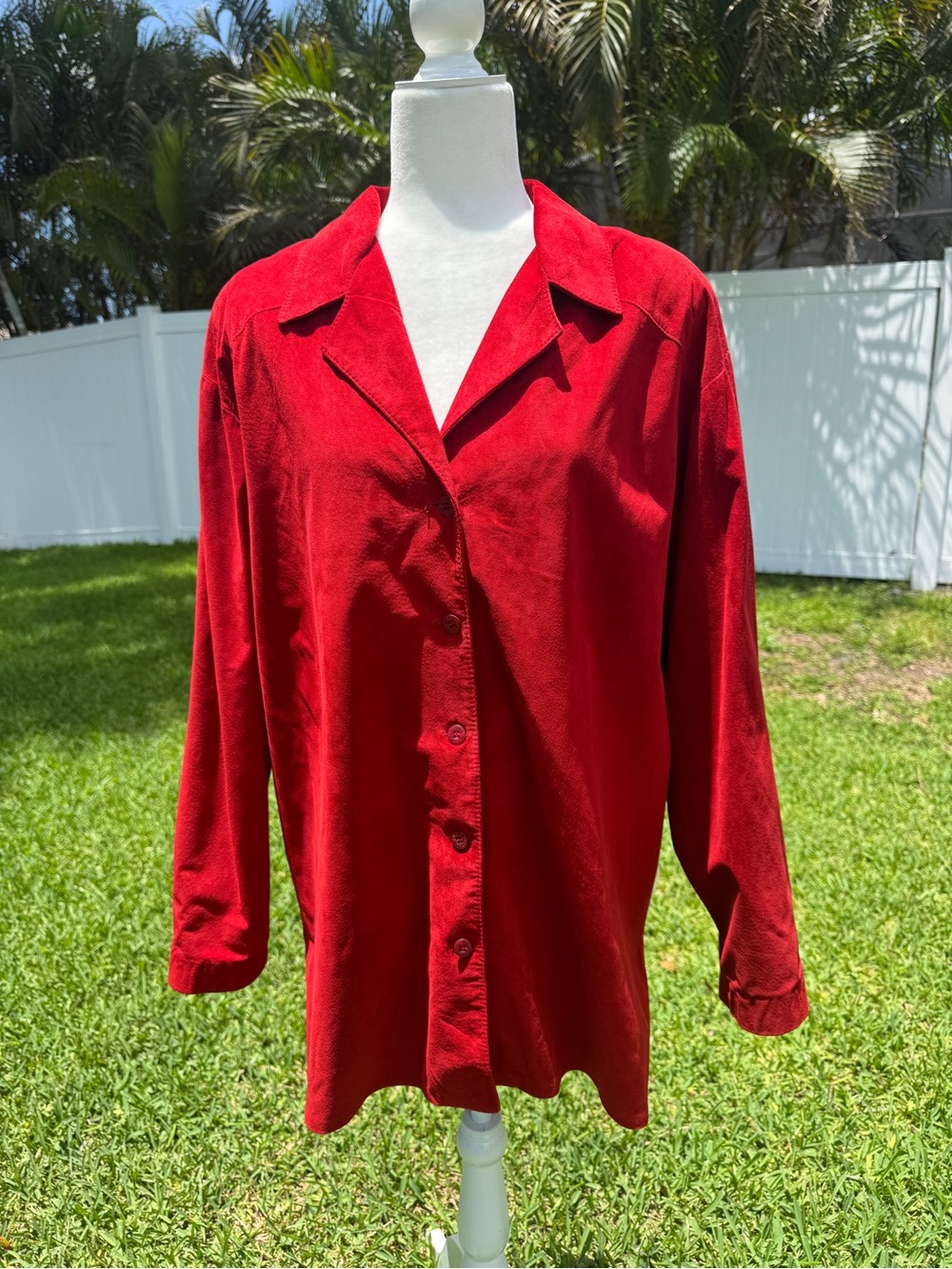 Vintage Suede Leather Women's Work Shirt - Classic Collared Style